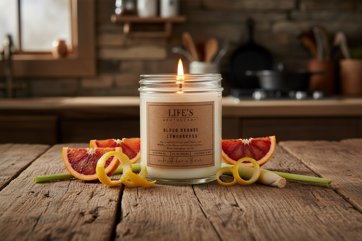 Blood Orange Lemongrass Farmhouse Candle