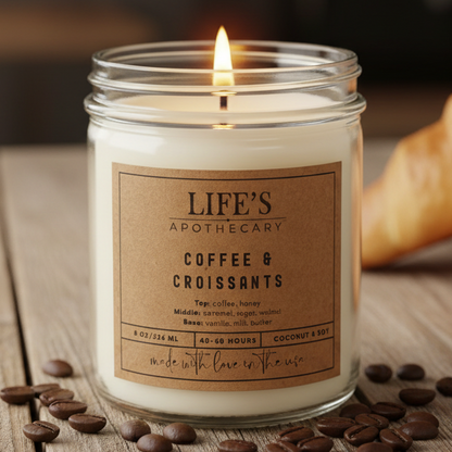 Coffee & Croissants Farmhouse Candle