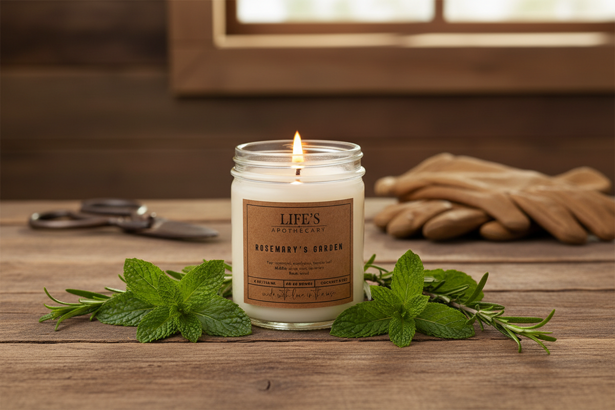 Rosemary's Garden Farmhouse Candle